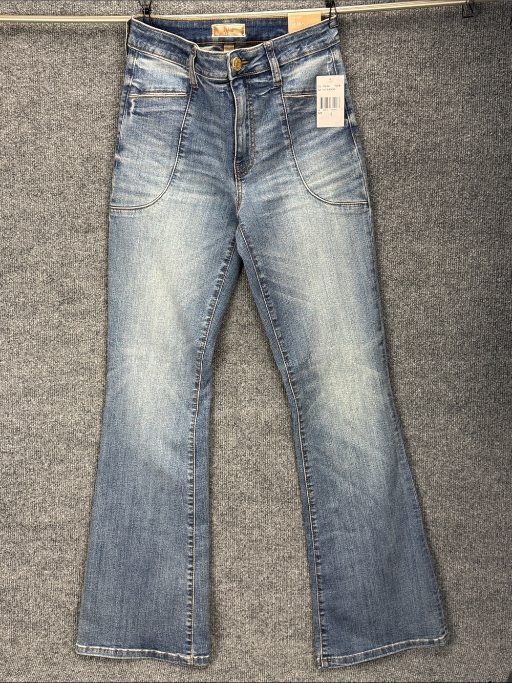 Kut from the Kloth High-Rise Ana Fab AB Flare Jeans Size 0 NWT